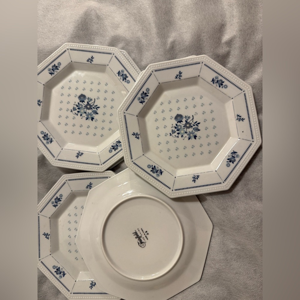 4 Fairfield “Jamestown” Octagonal salad plates. 7.5 Crafted in Japan